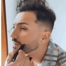 Lapiz Barba trazos finos